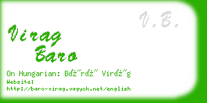 virag baro business card